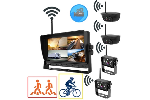 Vehicle HD 7'Wireless/AI Detection/Video Recording